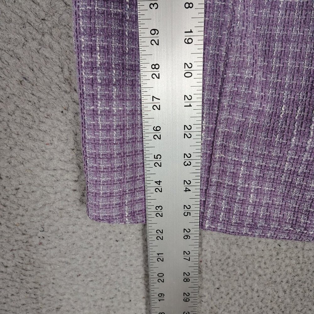 Aqua Mini Dress Women's Small Purple Wool Blend Tweed Bustier Strapless Preppy - Picture 5 of 13